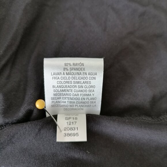 Style & Co. Womens Black Cold Shoulder Sleeve Embroidered A-Line Dress Size XL - Picture 8 of 8